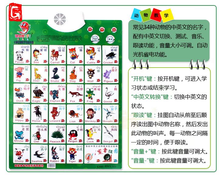 儿童益智玩具 儿童玩具 有声挂图 语音挂图 发声挂图