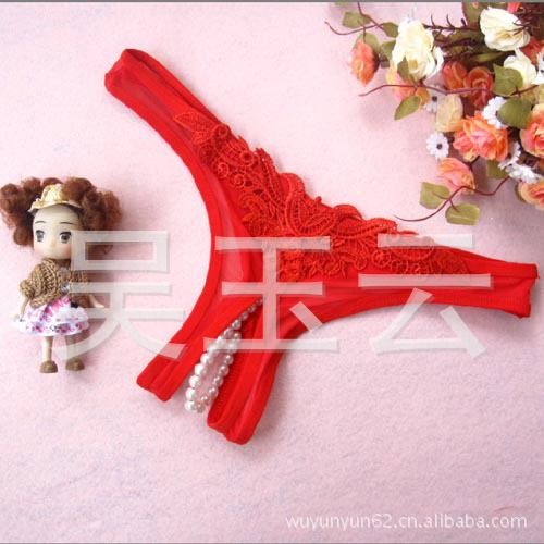 【批发供应女士情趣<em>内裤</em>内衣 <em>开档珠珠</em>t裤 丁字