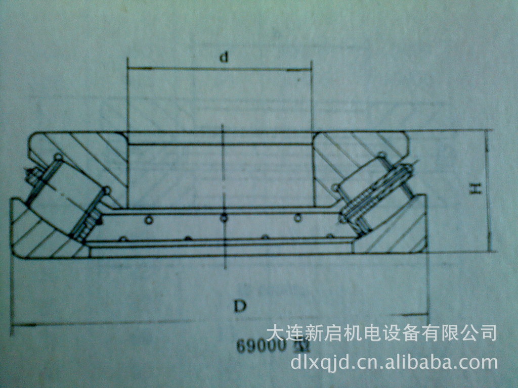 9069326 内径: 130(mm)  外径: 225(mm)  厚度: 58(mm)  保持架及其