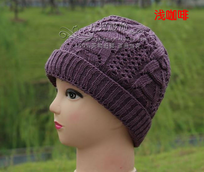 秋冬天韩版毛线帽子 男士女士中老年人帽 老太