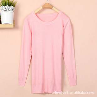 供应欧美原单女款大码毛衣秋装毛衣简洁百搭款毛衣