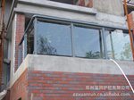 彩铝玻璃艺术阳台栏杆,点挂式玻璃建筑阳台护栏