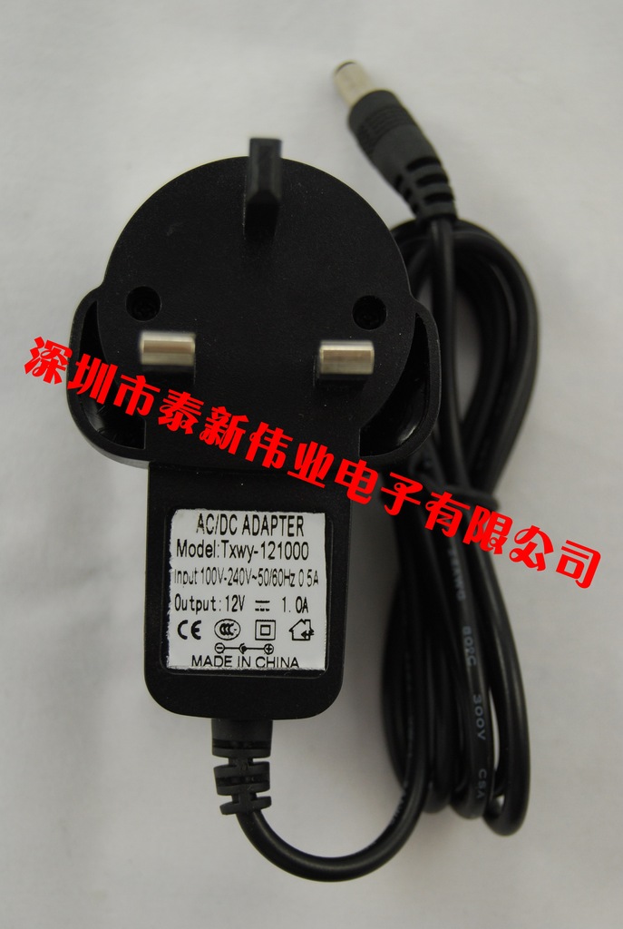 12V1A英规插墙式 正