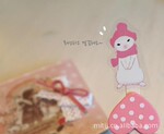 批发小商品 韩国文具超可爱冬季拳耳兔系列日记本装饰PVC贴纸10g