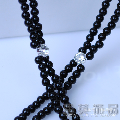 【双排珍珠肩带钻<em>珠子文胸罩</em>内衣带晚宴party