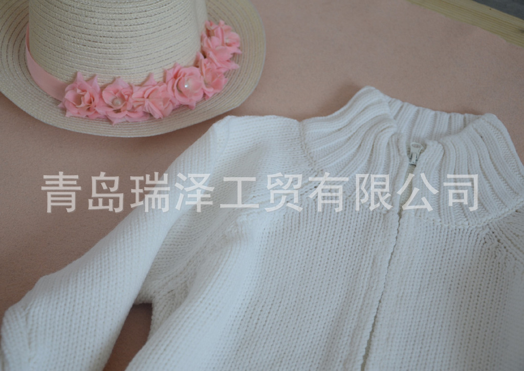 【<em>秋冬女式</em>长袖<em>拉链开衫毛衣</em> 欧美品牌订单原