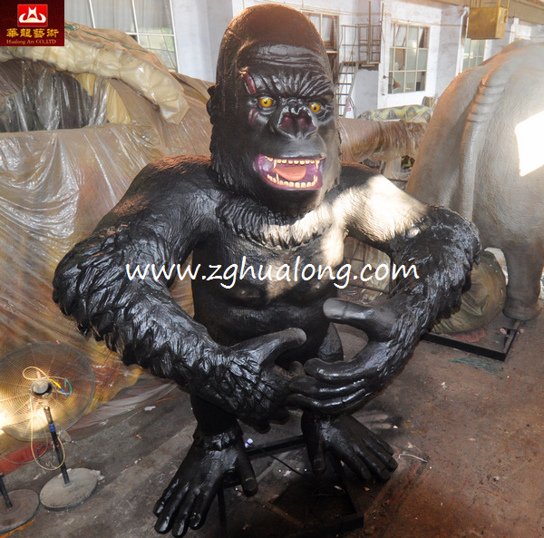 批发采购其他材质工艺品-3M高大型仿真猩猩 电