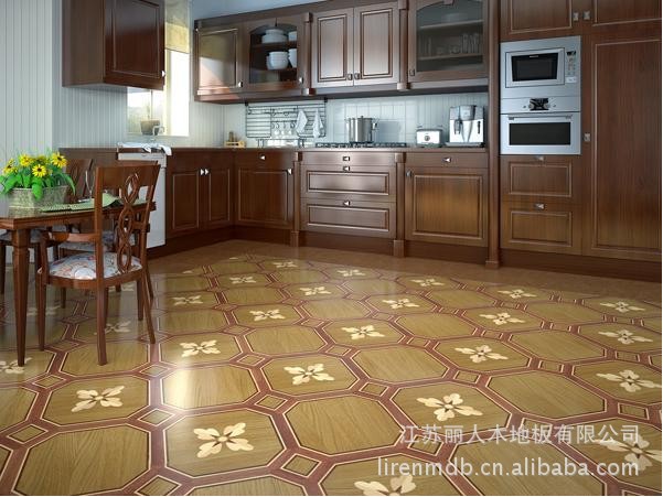 实木大理石镶嵌拼花地板 实木复合地板价格及