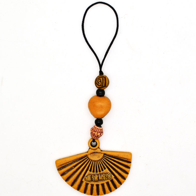 【仿桃难得糊涂木扇子手机链 小挂件】价格,厂家,图片,手机饰品、挂件,全国小商品批发城-马可波罗网