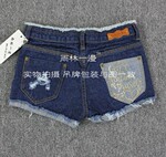 2012夏季新款 热裤 牛仔裤 低腰浅蓝色 牛仔短裤