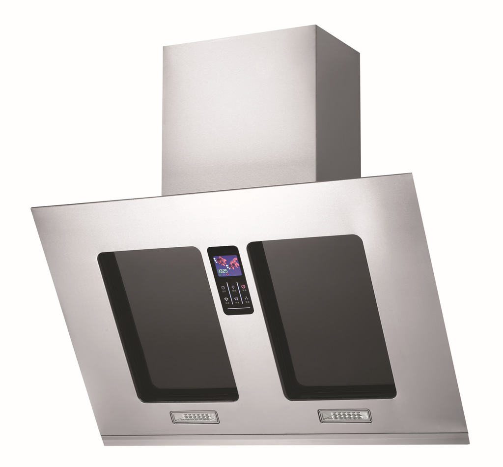 【三洋电器欧宝1号玻璃款近侧吸式 油烟机 吸