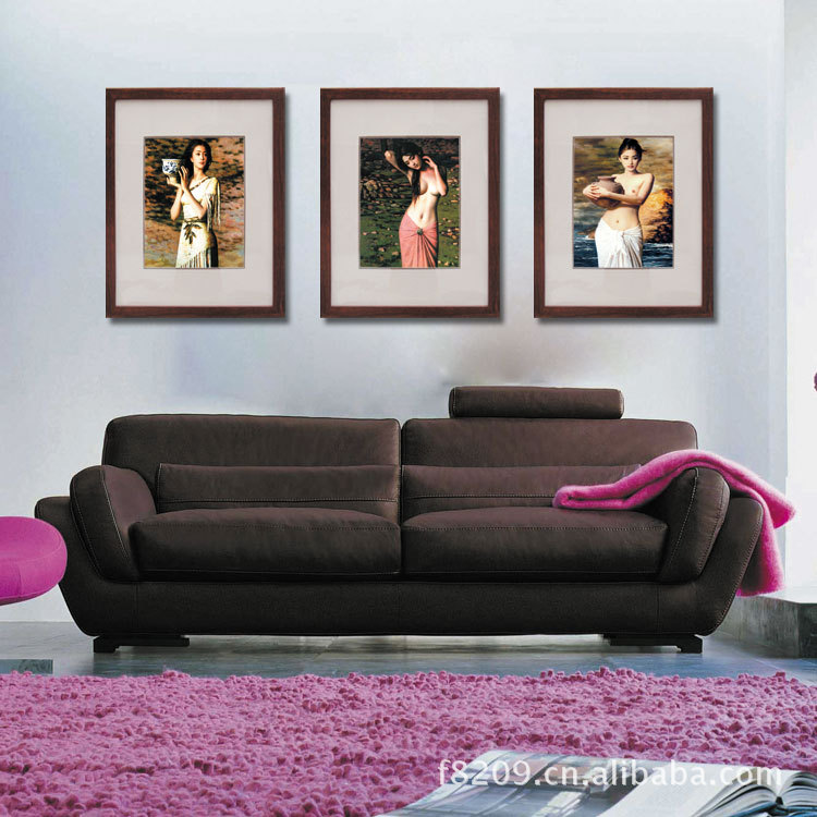 厂家直销 美女妹妹人体艺术装饰<em>画</em> 喷绘仿真油