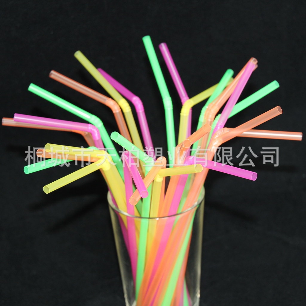 Neon-Flexible-Drinking-Straw