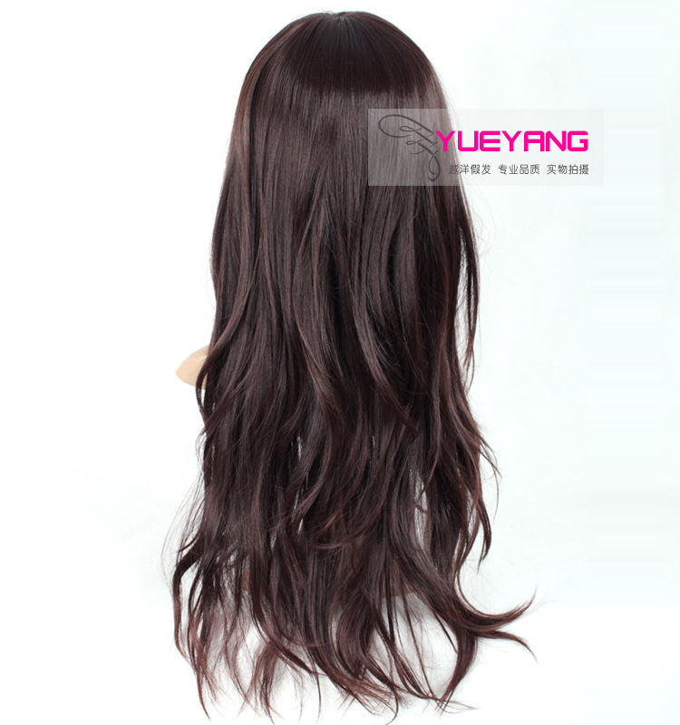 [越洋假发]韩国流行时尚<em>大波浪长卷发型</em>斜刘海