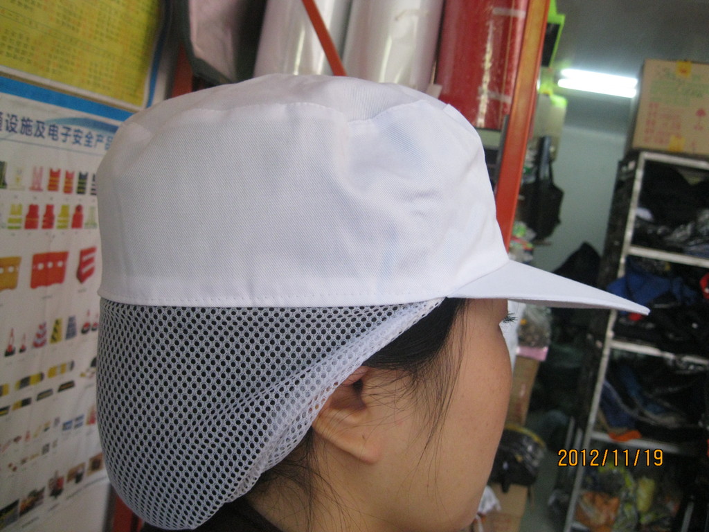 防护帽-网布帽、可<em>防止头发脱落</em>进食品的帽子