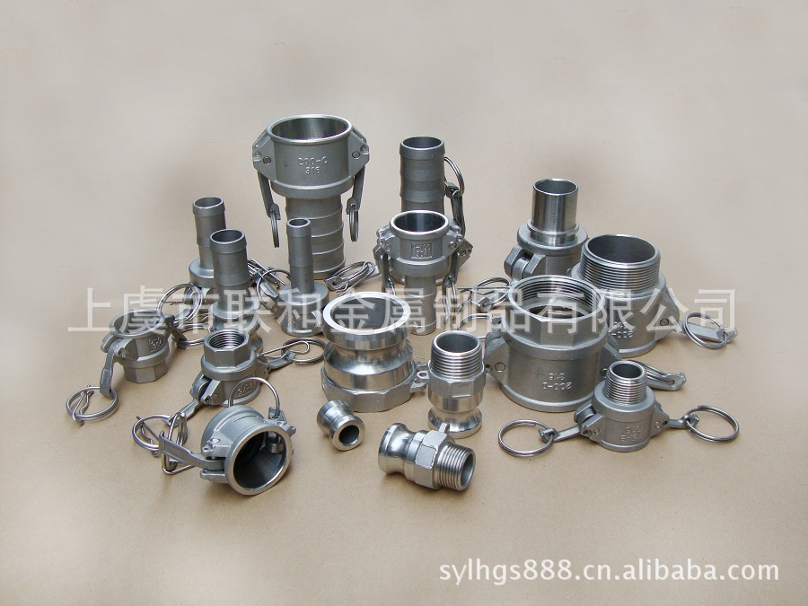 接头-C型不锈钢快消防水带接头带安全把手-接