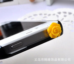 iphone4s防尘塞-手机耳机塞-黄色五瓣小花(5个/包) 耳机防尘塞子