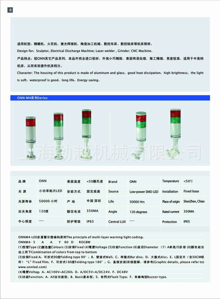 机床照明灯