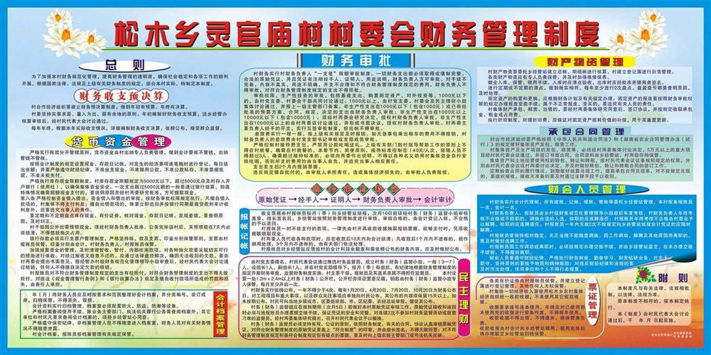 210海报展板办公装饰502村委会财务管理制度