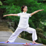 康愫雅-春夏新品纯棉短袖瑜伽服套装 条纹舒适冥想打坐服203