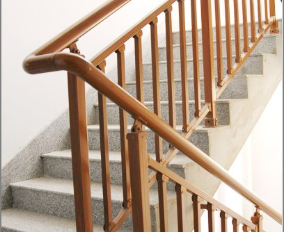 仿木铝材楼梯扶手 