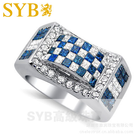 稀有蓝钻石戒指 SYB高级珠宝 2.1克拉18K金蓝