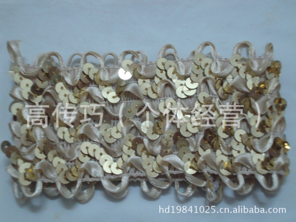 【厂家直销欧美流行7针13-14cm弹性大亮片头