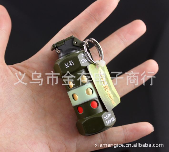 【玩具震撼弹创意打火机 个性砂轮气体充气打