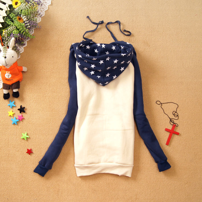 <em>青少年</em>初中生高中生<em>女装</em>星星卫衣<em>外套</em>冬装新款