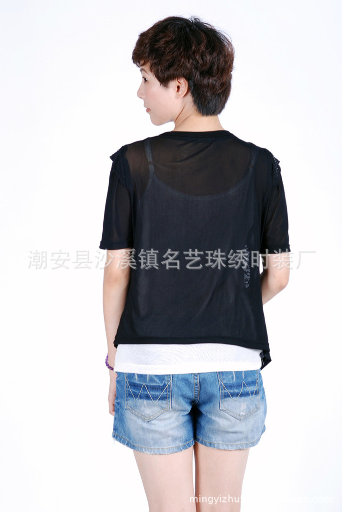 【厂家直销夏季<em>薄款小外套</em> 蕾丝镂空镶钻小披