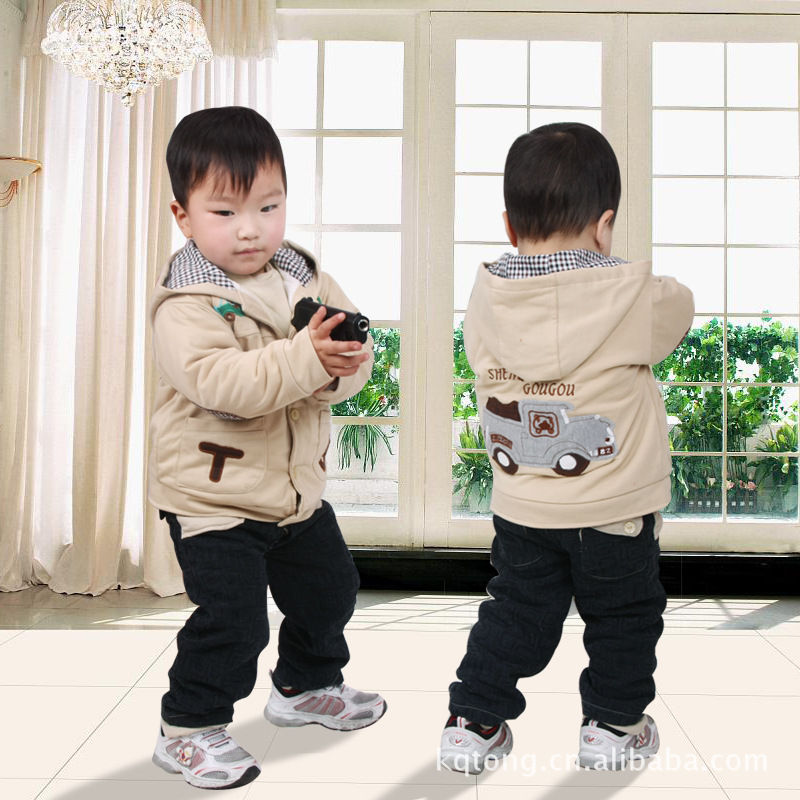 童裝批發 新款中性卡通全棉幼兒件套裝（神氣狗狗303）工廠,批發,進口,代購
