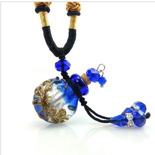 伊人岛巴洛克<em>琉璃</em>精油瓶挂饰 <em>琉璃</em>创意工艺品