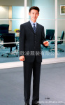 供应工作服男式西装长袖西服
