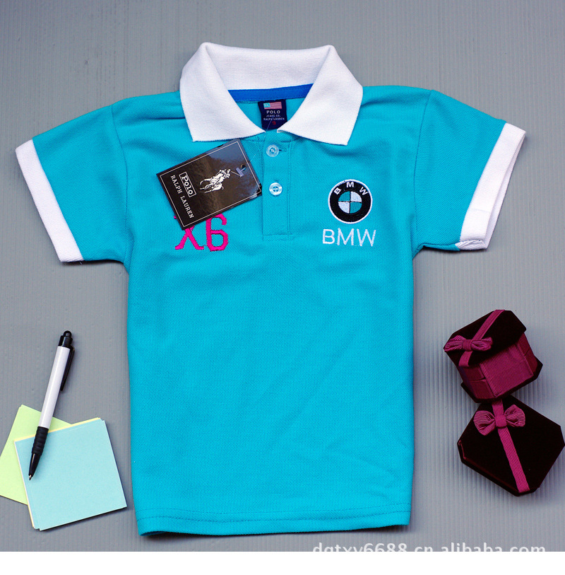 【大量供应宝马标志男童POLO衫】