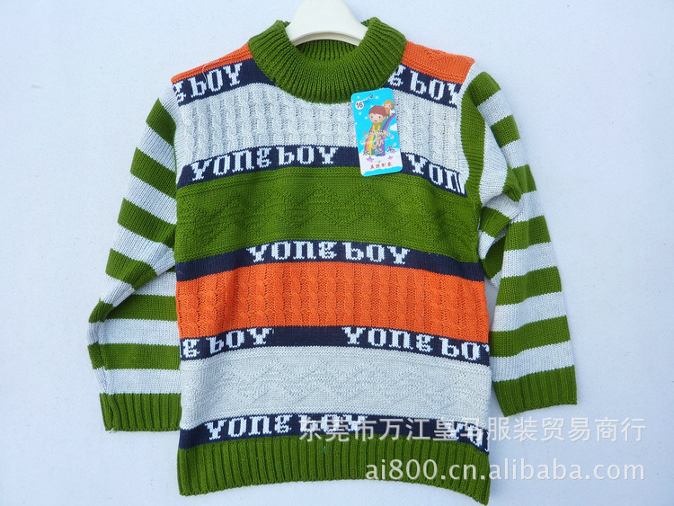 批发采购童<em>毛衣</em>-<em>童装毛衣男加厚</em>童采条圆领全
