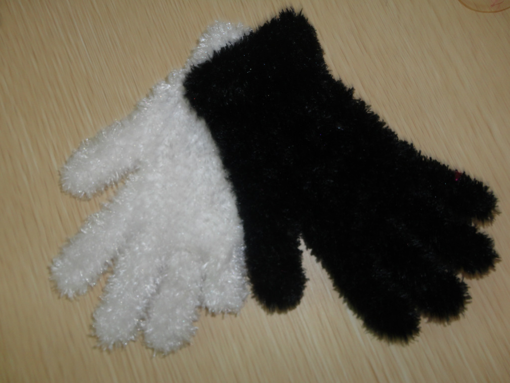 【厂家批发生产毛圈手套 羽毛纱单色手套】