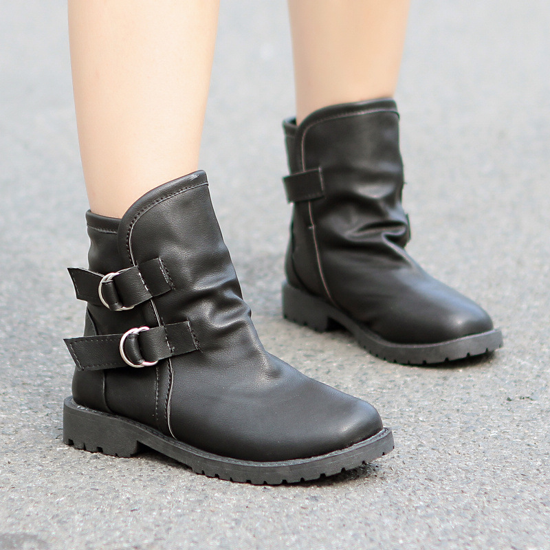 2012新款机车靴 搭扣短靴 厂家批发免费加盟代