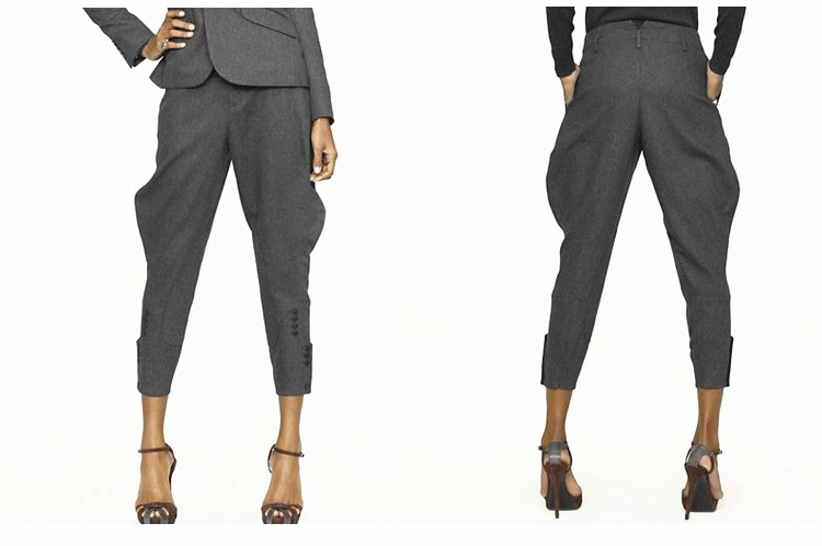 12秋冬女毛呢裤子 八分九分靴裤 显瘦哈伦裤 <em>马裤</em>