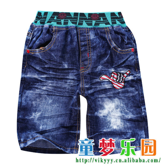 2012大童装<em>高档</em>儿童牛仔裤<em>短裤</em> <em>男女</em>童全棉牛
