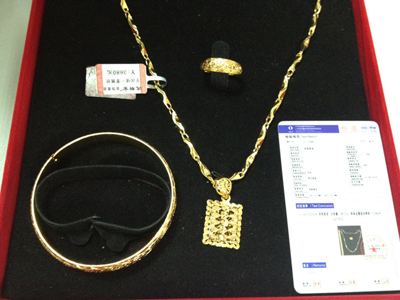 戴黄金兽 高档超精致饰品批发 新娘饰品 结婚配饰 新娘项链套链二件套