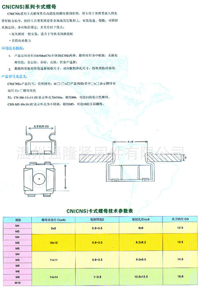 厂家直销 卡式螺母 m4-m12 机柜螺母 笼式螺母 浮动螺母 带壳螺母