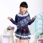 luyookids 藏青色儿童纱裙|半身裙特价