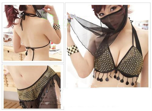 拉丁舞阿拉伯<em>女郎蒙面</em>肚皮舞装钢管舞服印度舞