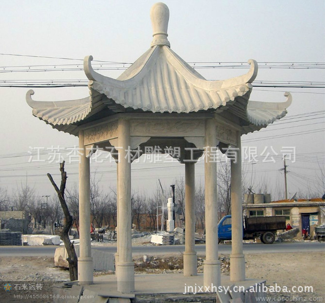 厂家专业制作销售天青石石凉亭,石郎亭 _ 厂家