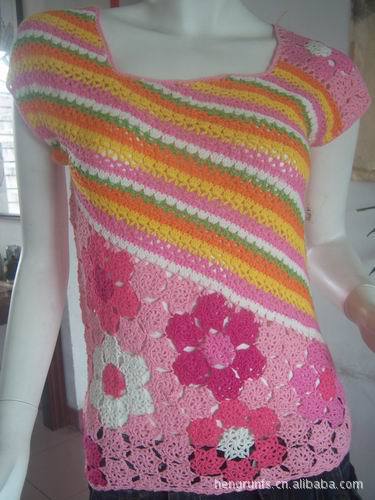 【新<em>款式</em>手工钩织时尚女<em>毛衣出口</em>日本尾货】价