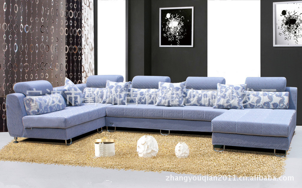 沙发类-田园转角沙发 布艺沙发 舒适宜家 家用