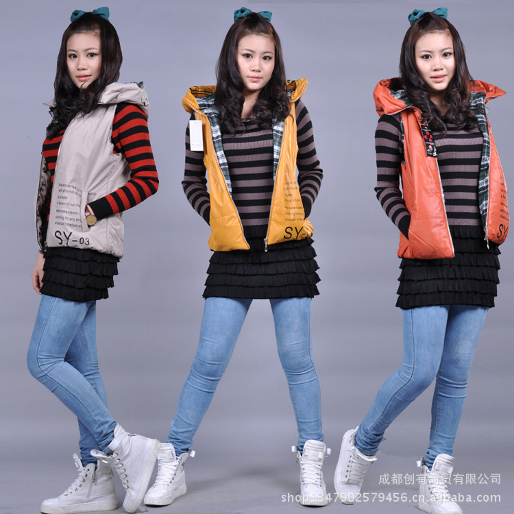 2012新款女式棉<em>马甲</em> <em>韩版</em>棉<em>背心</em> 爆款棉<em>背心</em>棉