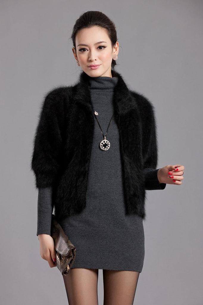2012新款特价貂绒披肩长毛<em>水貂绒</em>衫毛衣<em>开衫</em>