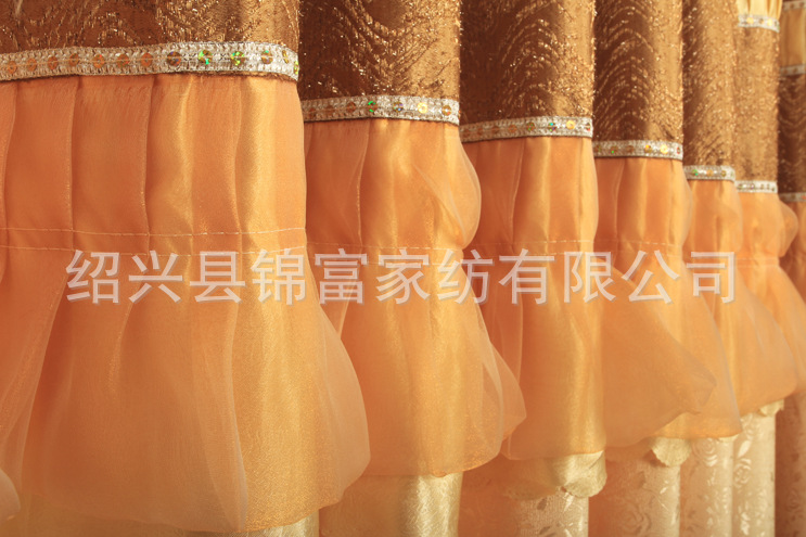 【出口中东中亚中美非洲等外贸窗帘布全涤色织