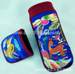 苏绣纯手工成品 苏州刺绣精品 江南特色礼品-眼镜盒